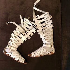 White Gladiator Sandals